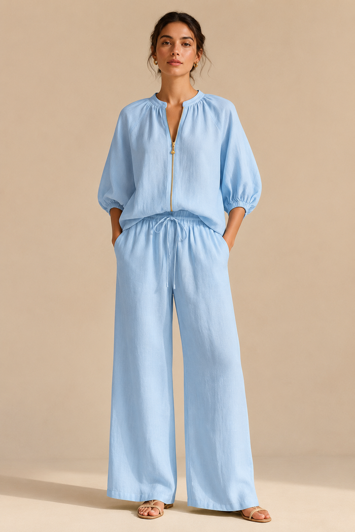 Mirja | Conjunto fluido com fecho frontal