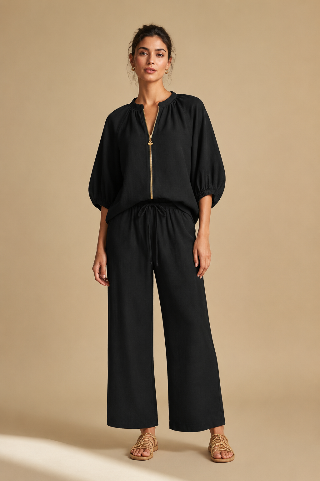 Mirja | Conjunto fluido com fecho frontal