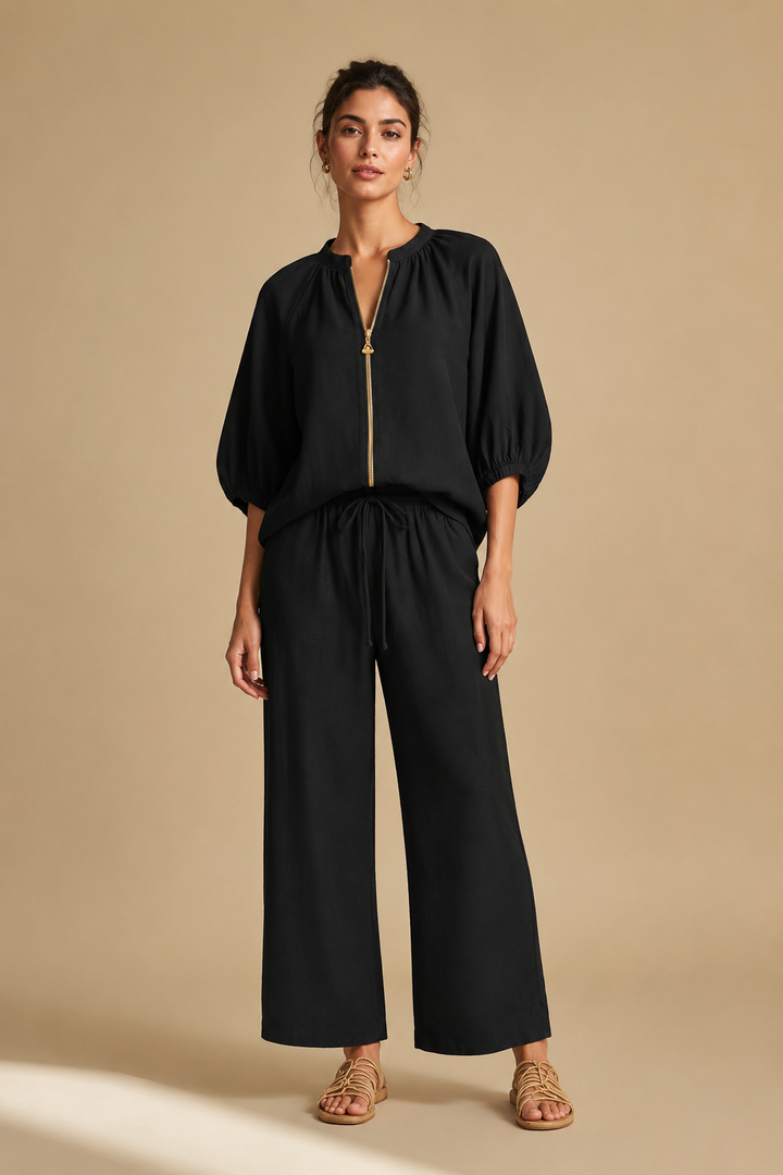 Mirja | Conjunto fluido com fecho frontal