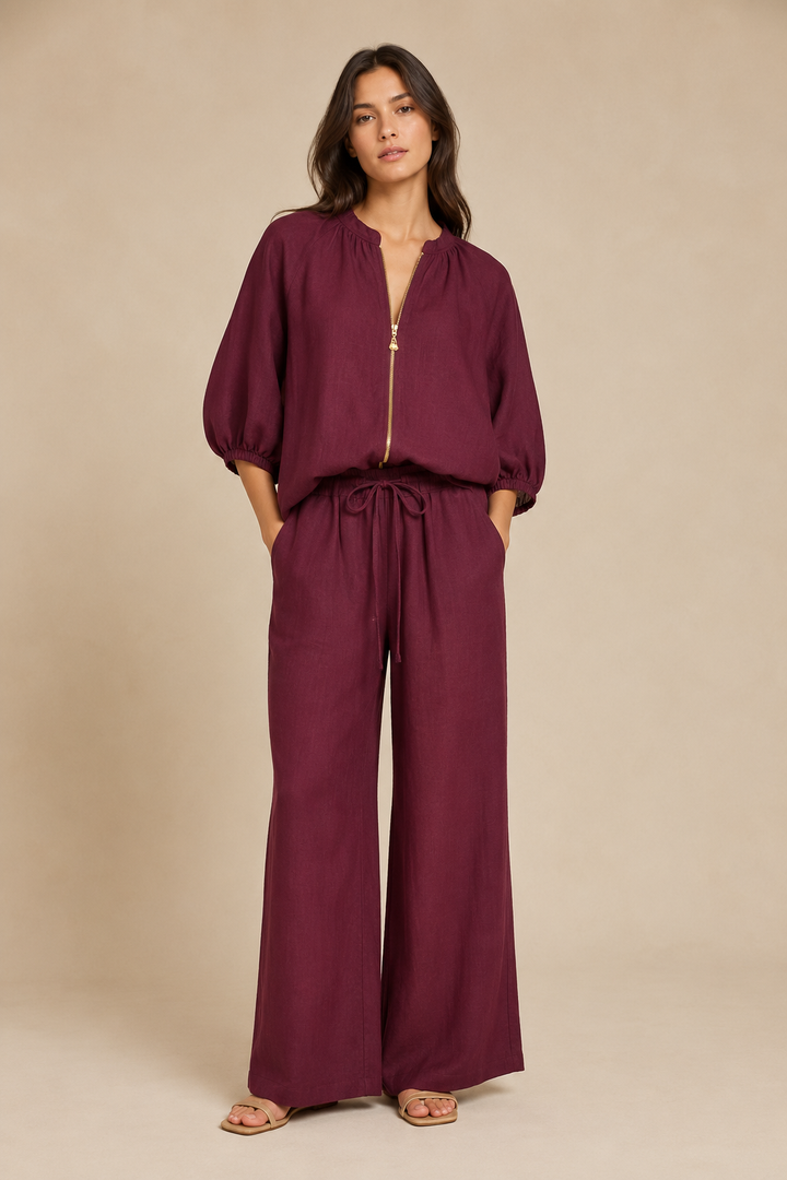 Mirja | Conjunto fluido com fecho frontal