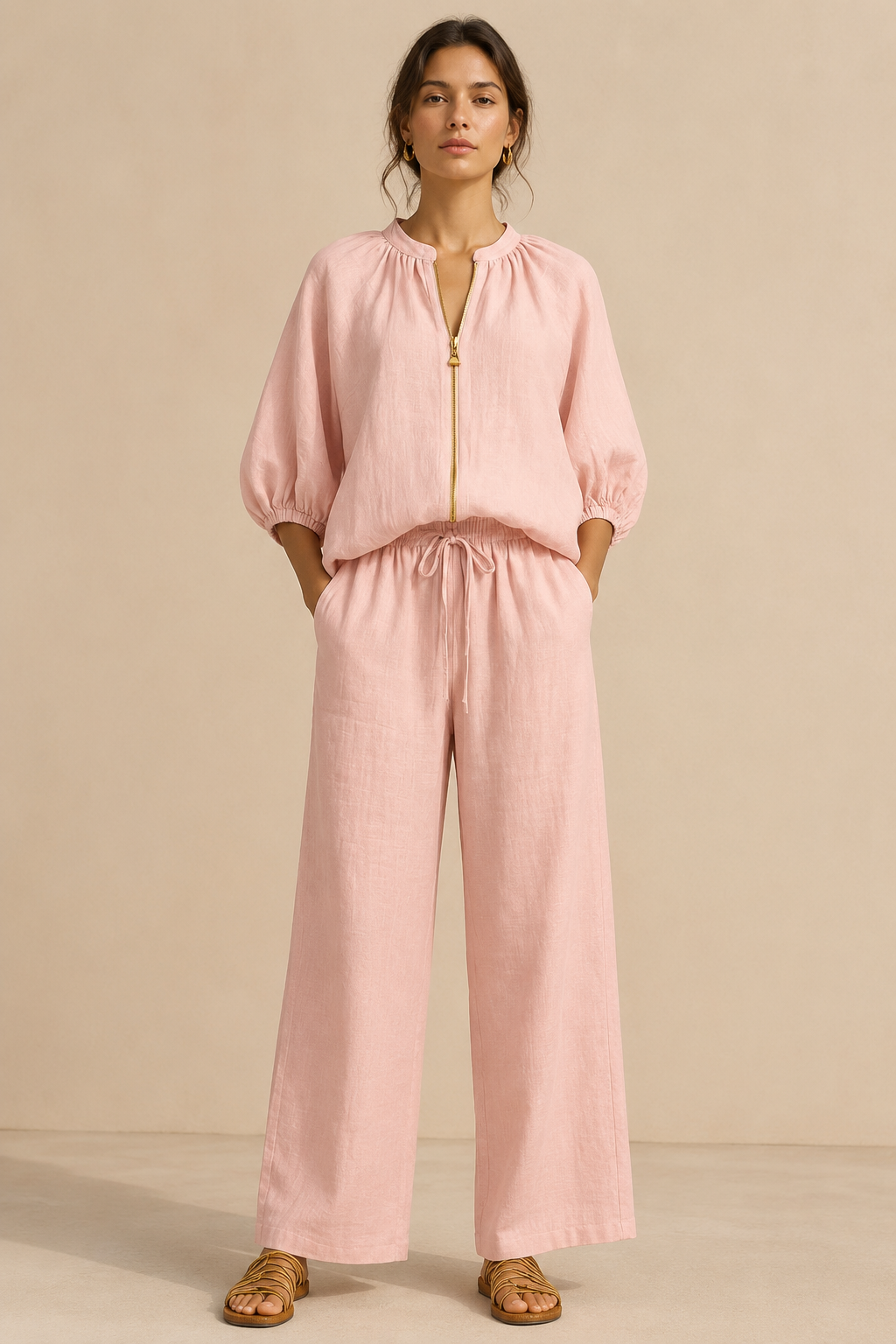 Mirja | Conjunto fluido com fecho frontal