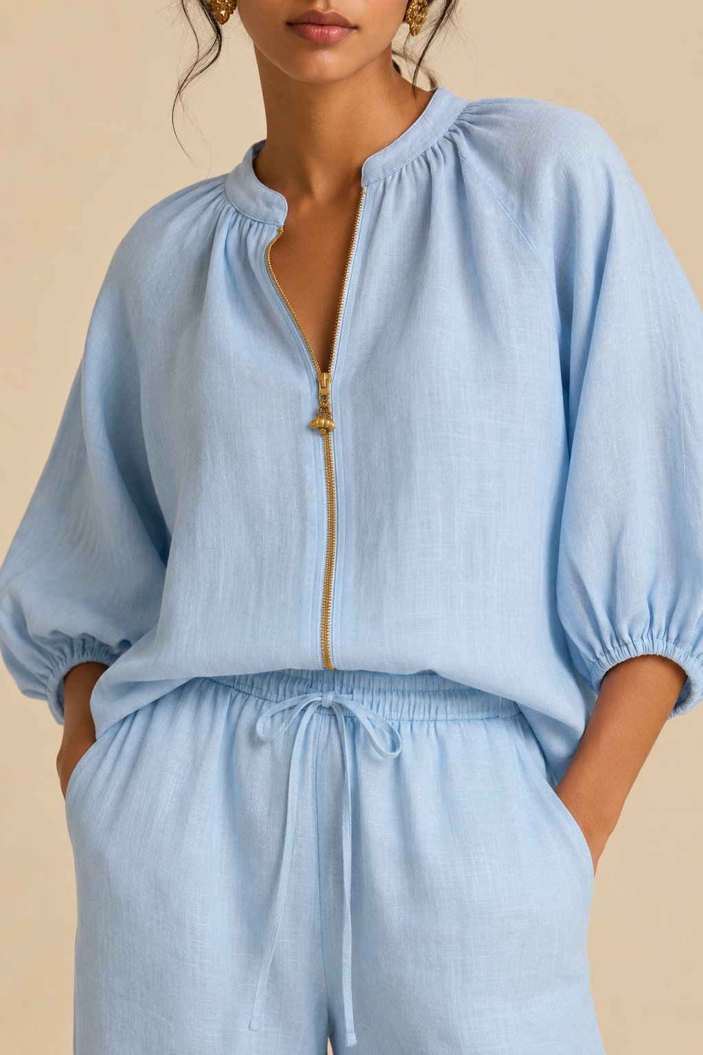 Mirja | Conjunto fluido com fecho frontal
