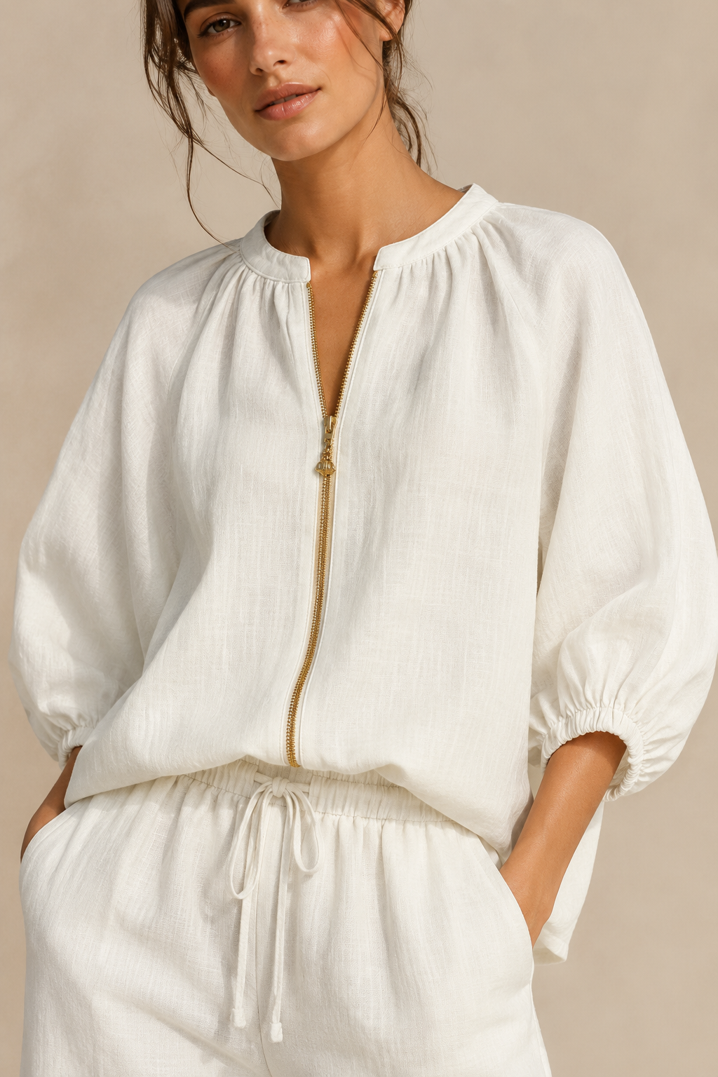 Mirja | Conjunto fluido com fecho frontal
