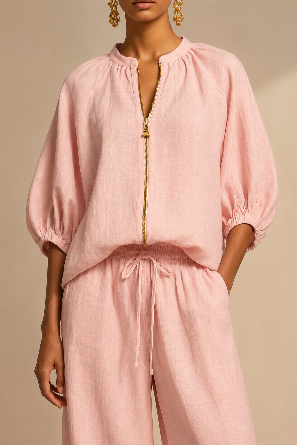 Mirja | Conjunto fluido com fecho frontal
