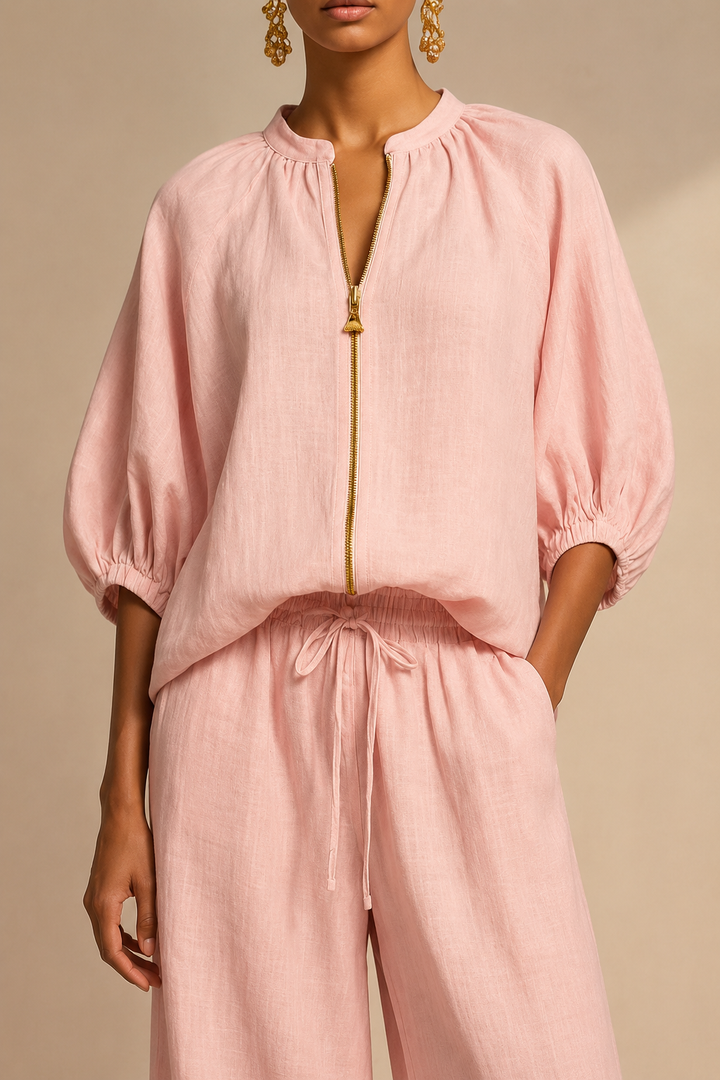 Mirja | Conjunto fluido com fecho frontal