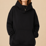 Women’s Hoodie with High Neck and Wide Hood