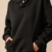 Women’s Hoodie with High Neck and Wide Hood