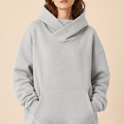 Women’s Hoodie with High Neck and Wide Hood