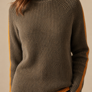 Women’s Turtleneck Jumper with Ribbed Knit and Trim