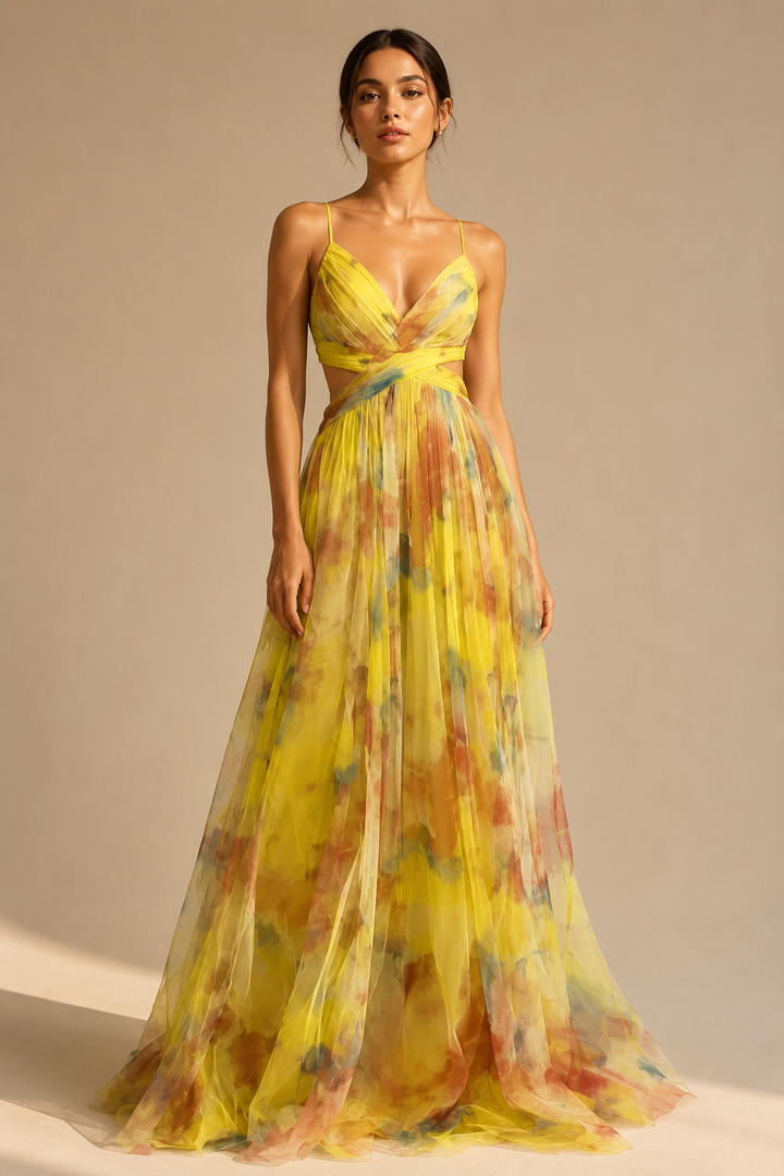 Minea | Vestido longo fluido com alças