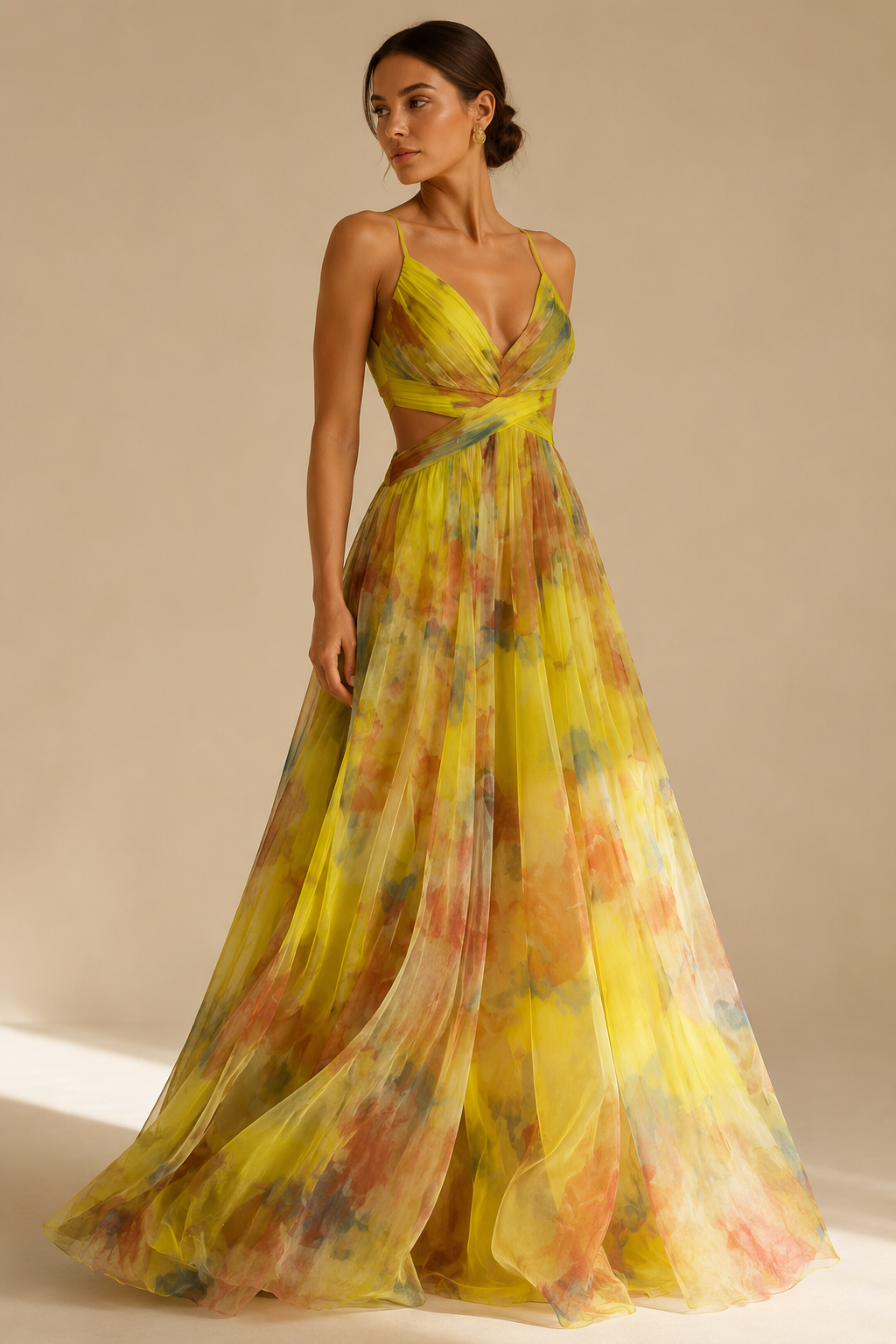 Minea | Vestido longo fluido com alças