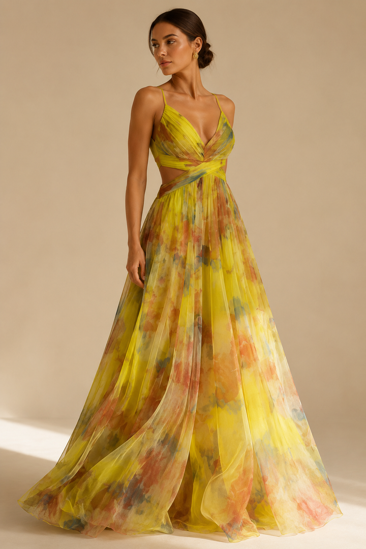 Minea | Vestido longo fluido com alças