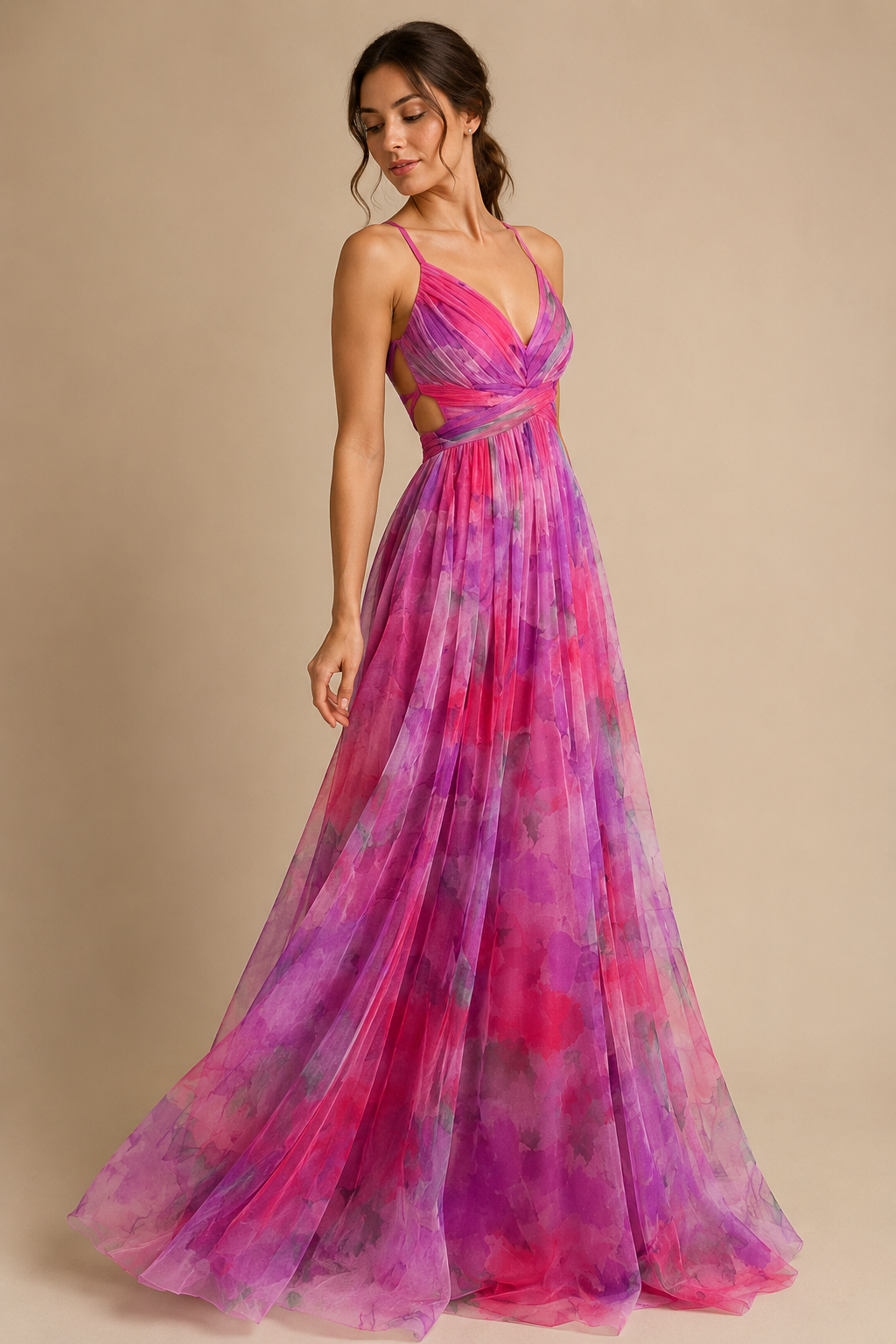 Minea | Vestido longo fluido com alças