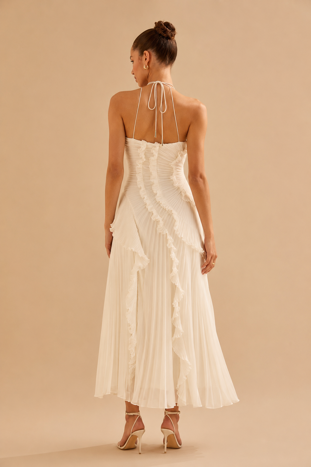 Eveliina | Vestido plissado com folhos