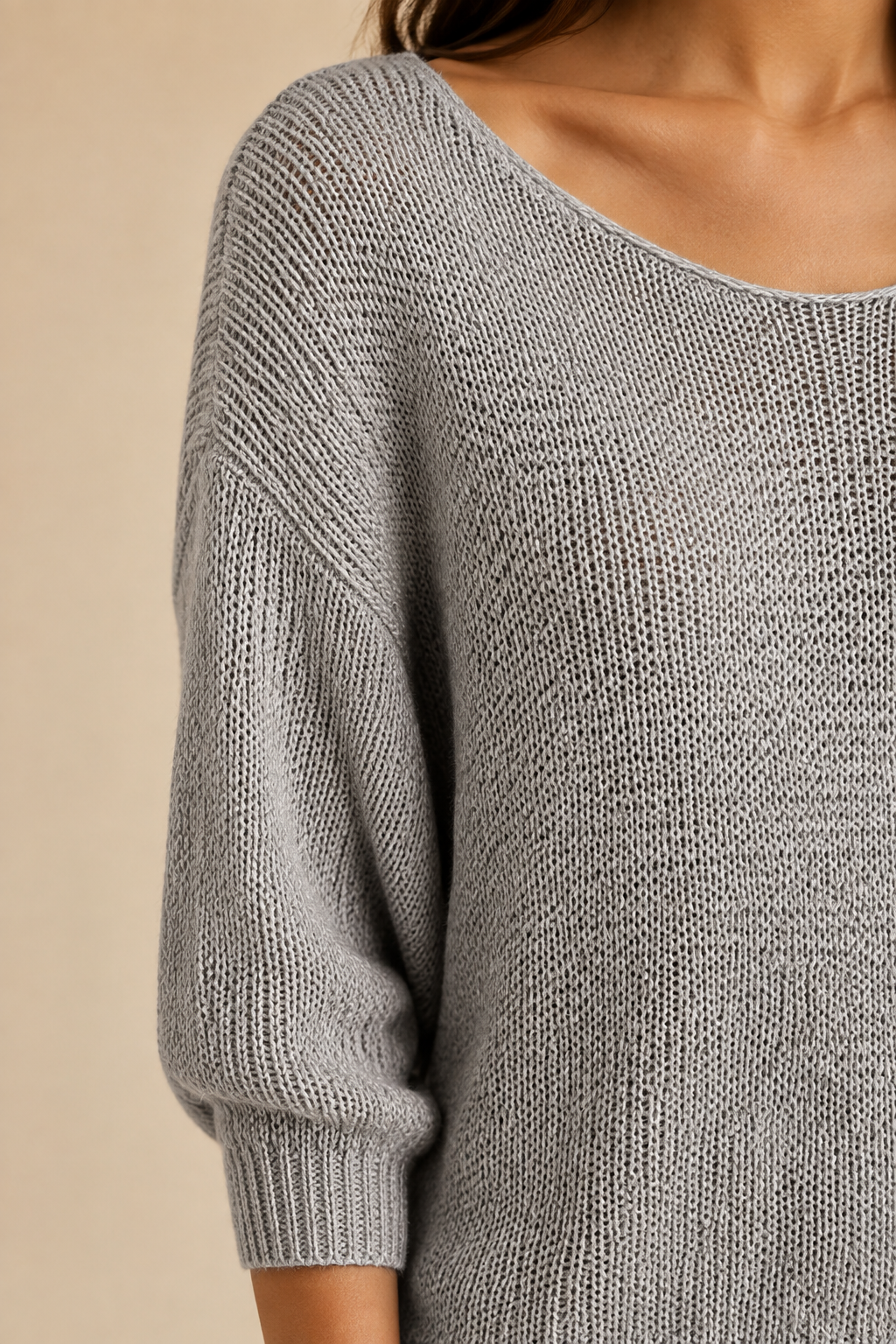 Hilla | beige neulepusero