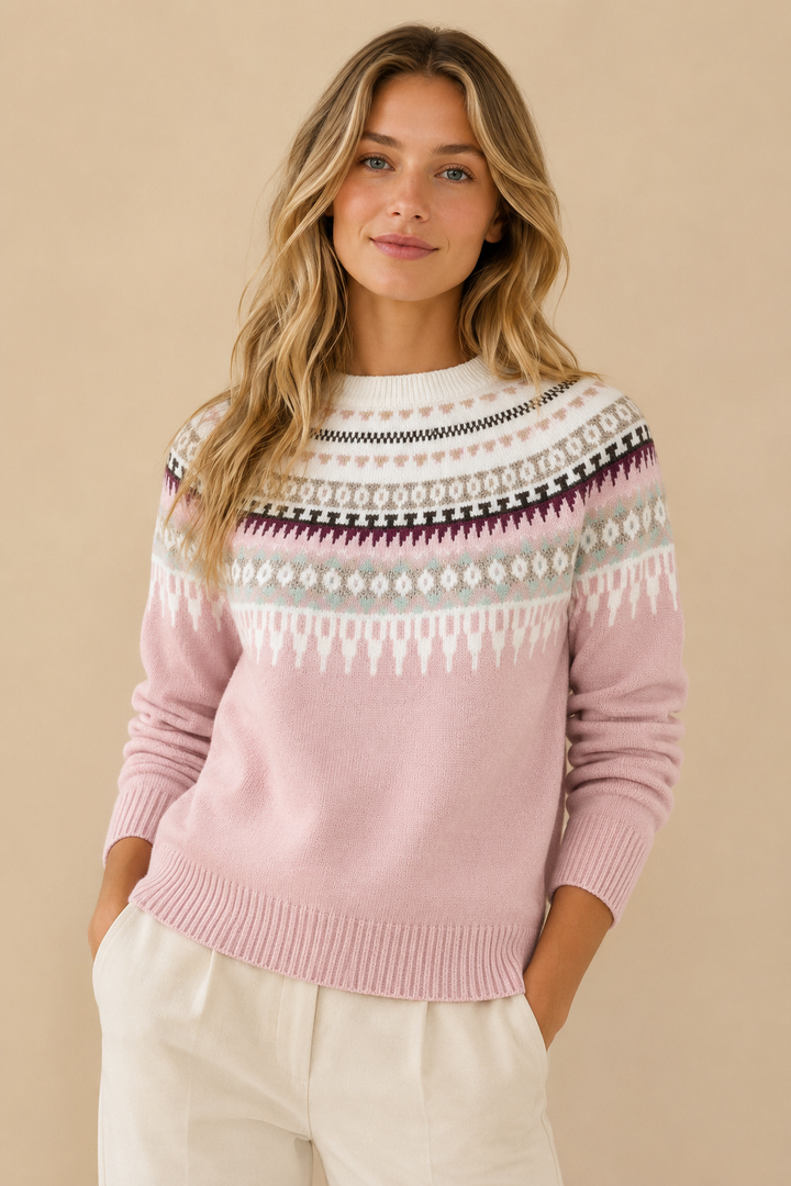 Alvea™ Gemma Jersey de Cuello Redondo Texturizado