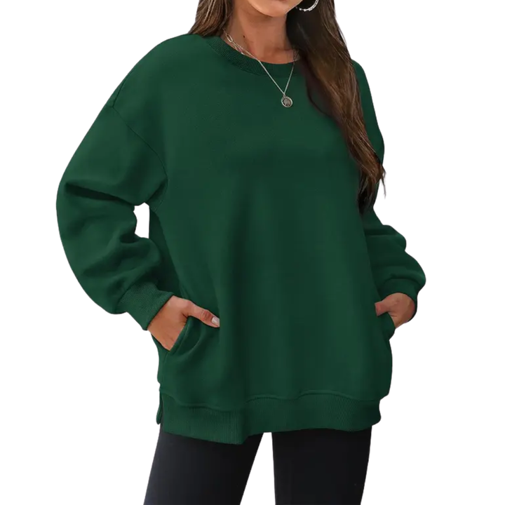 Elina | Ylisuurennettu Fleece Crewneck Pullover