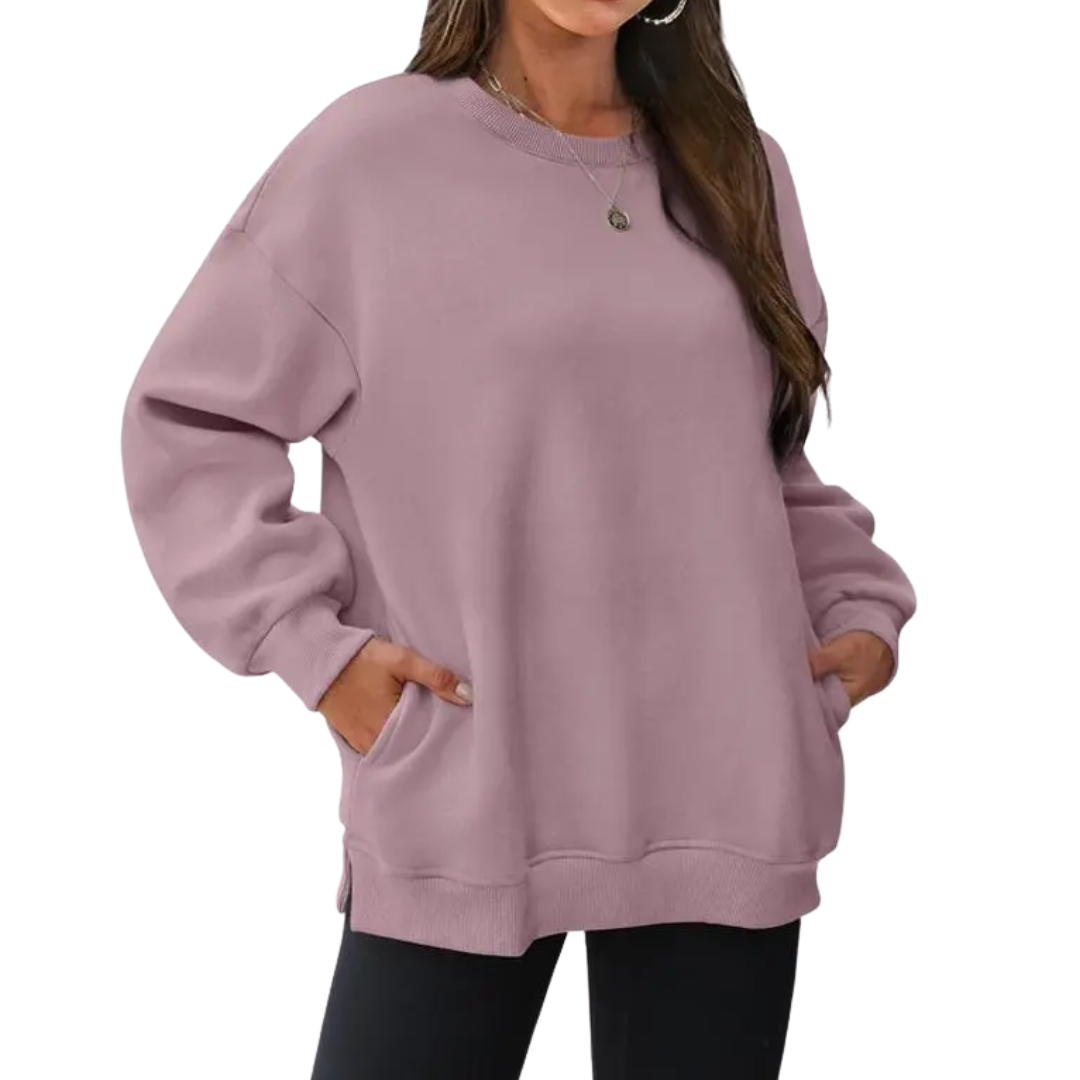 Elina | Ylisuurennettu Fleece Crewneck Pullover