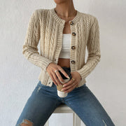 Milena | Cardigan corto in maglia a treccia