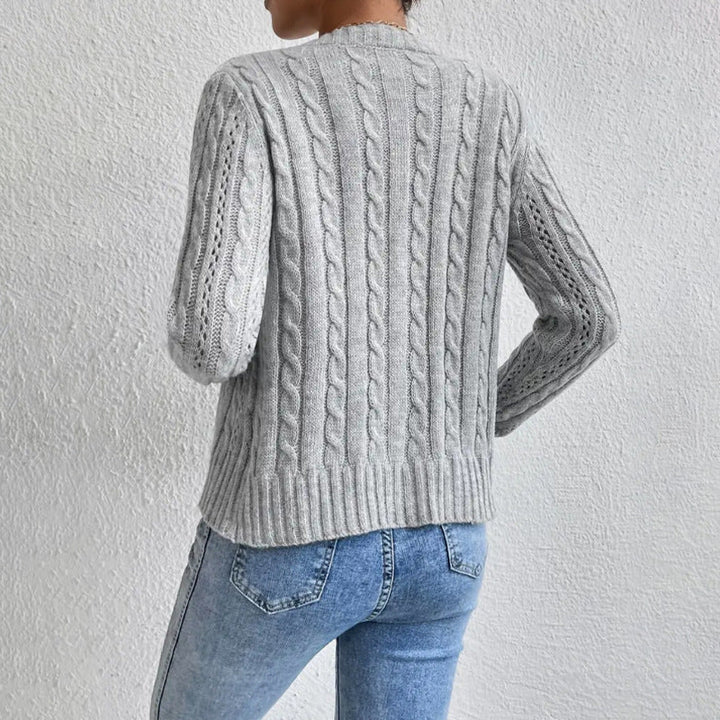 Milena | Cardigan corto in maglia a treccia