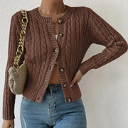 Milena | Cardigan corto in maglia a treccia