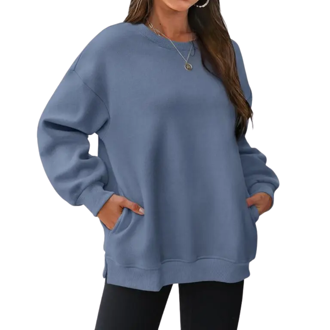 Elina | Ylisuurennettu Fleece Crewneck Pullover