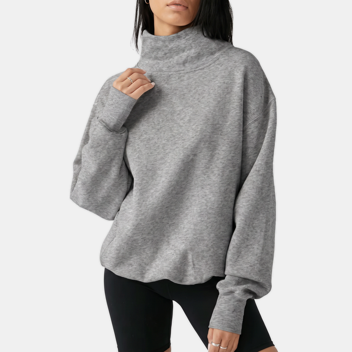 Elena | Ylisuurikokoinen turtleneck huppari