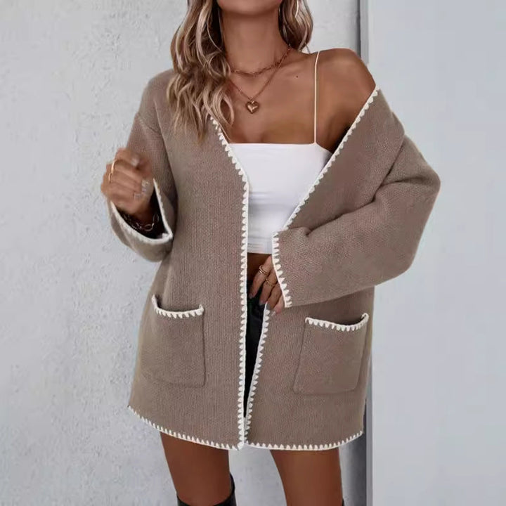Idalia | Cardigan aperto con tasche frontali