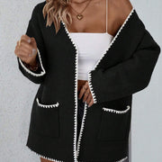 Idalia | Cardigan aperto con tasche frontali