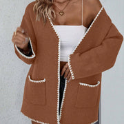 Idalia | Cardigan aperto con tasche frontali