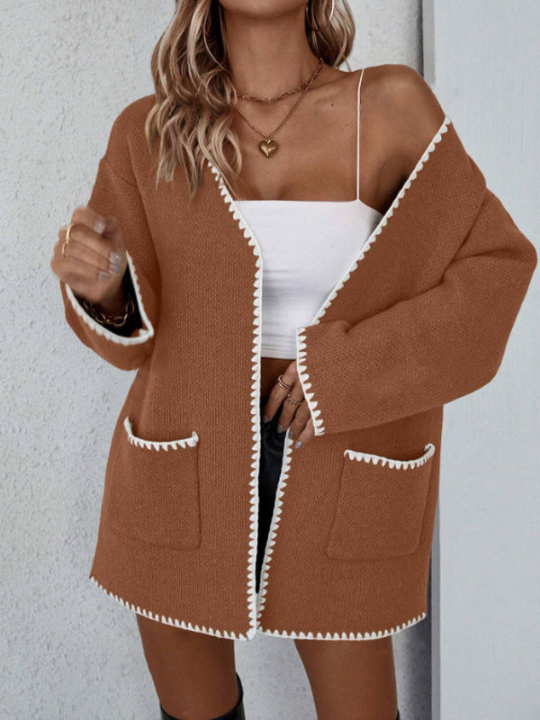 Idalia | Cardigan aperto con tasche frontali