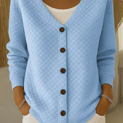 Laverne | Quilted Button-Front Cardigan
