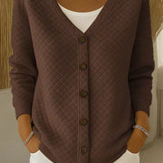 Laverne | Quilted Button-Front Cardigan