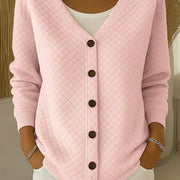 Laverne | Quilted Button-Front Cardigan