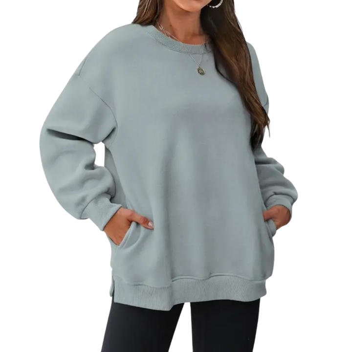 Elina | Ylisuurennettu Fleece Crewneck Pullover