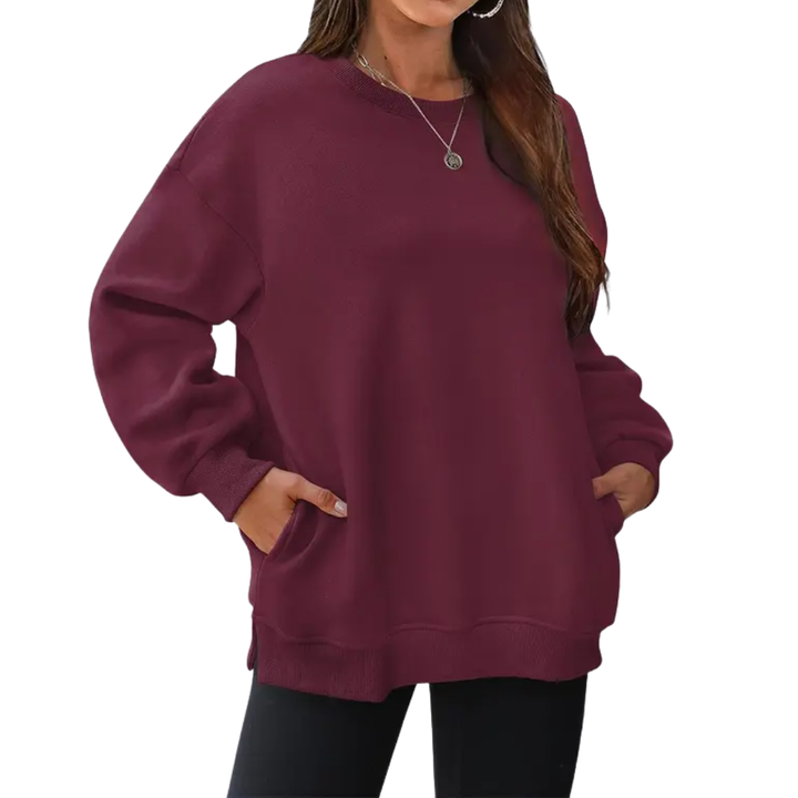 Elina | Ylisuurennettu Fleece Crewneck Pullover