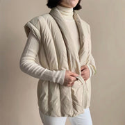 Cherry Soft Belted Wrap Puffer Vest