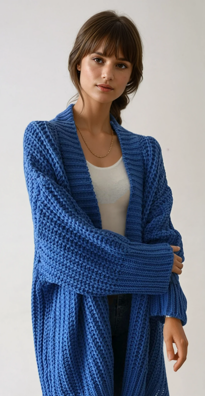 Morena | Cardigan oversize con spacco