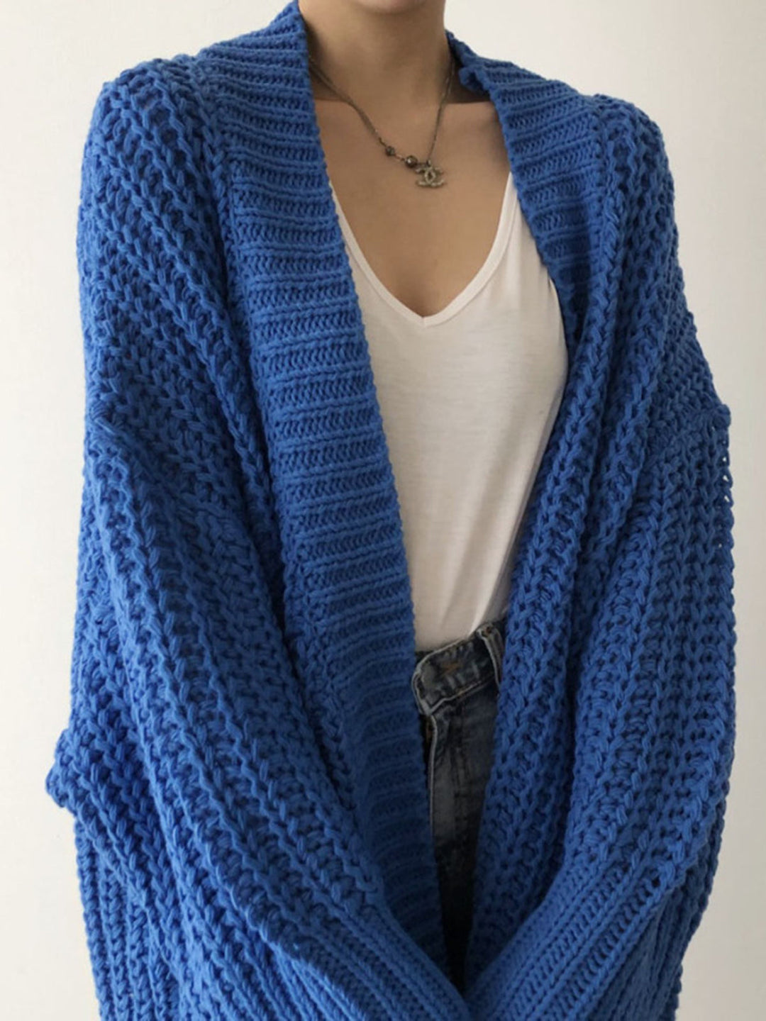 Morena | Cardigan oversize con spacco