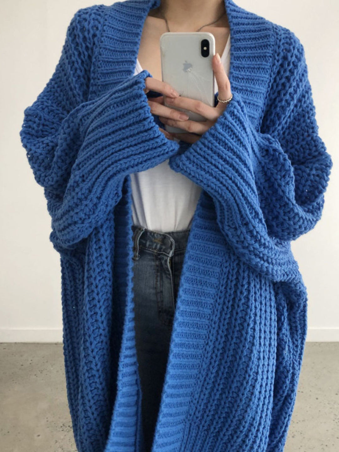 Morena | Cardigan oversize con spacco