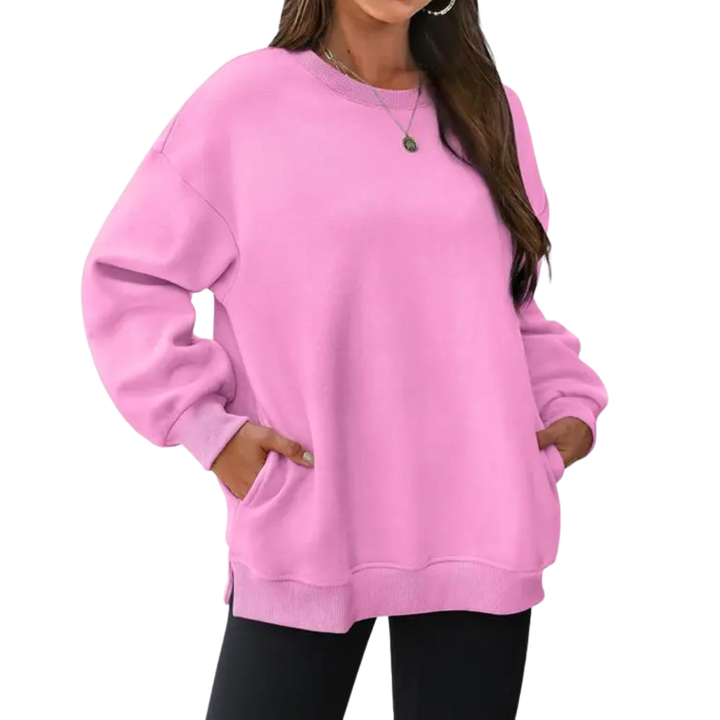 Elina | Ylisuurennettu Fleece Crewneck Pullover
