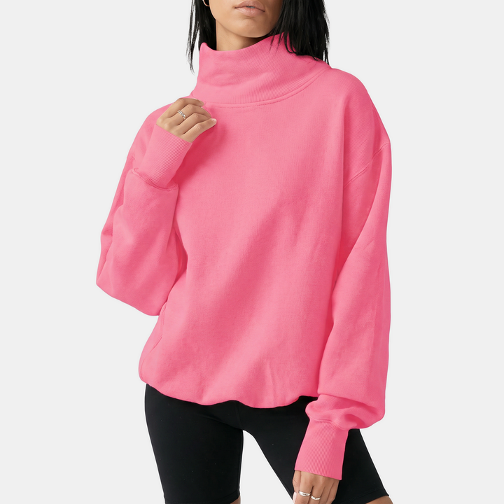Elena | Ylisuurikokoinen turtleneck huppari