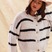 Fiorella | Cardigan invernale a righe