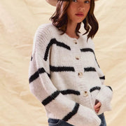 Fiorella | Cardigan invernale a righe
