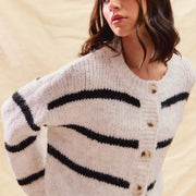 Fiorella | Cardigan invernale a righe