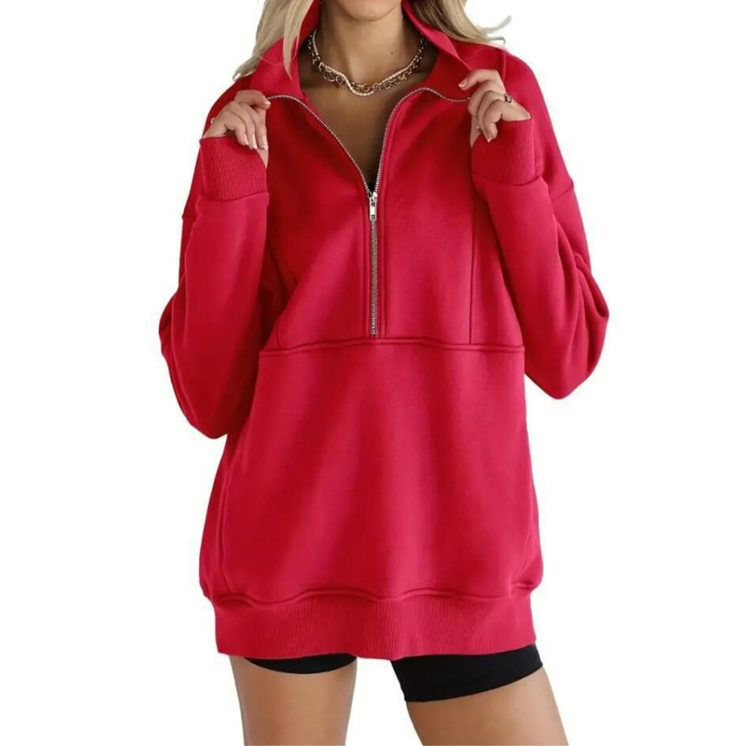 Elena | Mukava fleece puolivetoketjupaita