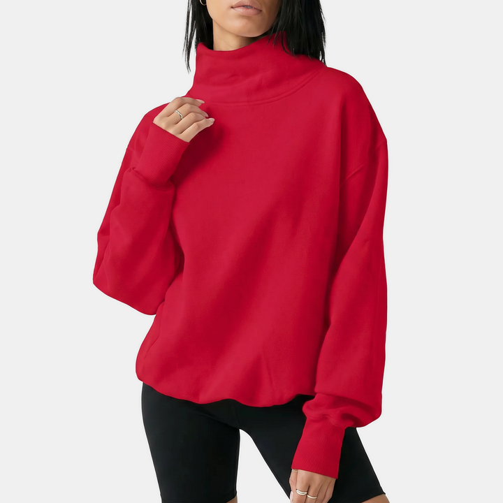 Elena | Ylisuurikokoinen turtleneck huppari