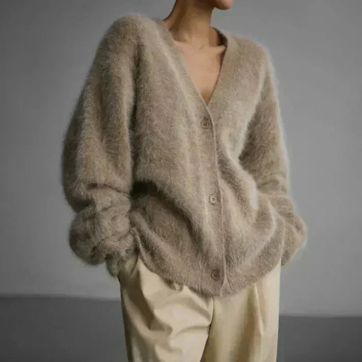 Brushed Cashmere Cardigan