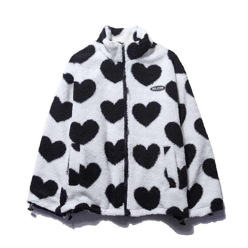 Amouré | Reversible Heart Fleece Jacket