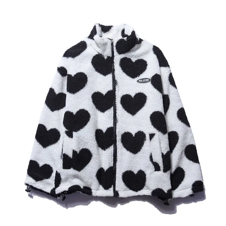 Amouré | Reversible Heart Fleece Jacket